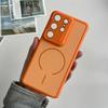 Full Body Lens Flip Stand Magnetic Matte Phone Case For Samsung S26 S25 Edge S24 Plus s 25 FE S23 Ultra For Magsafe Back Cover