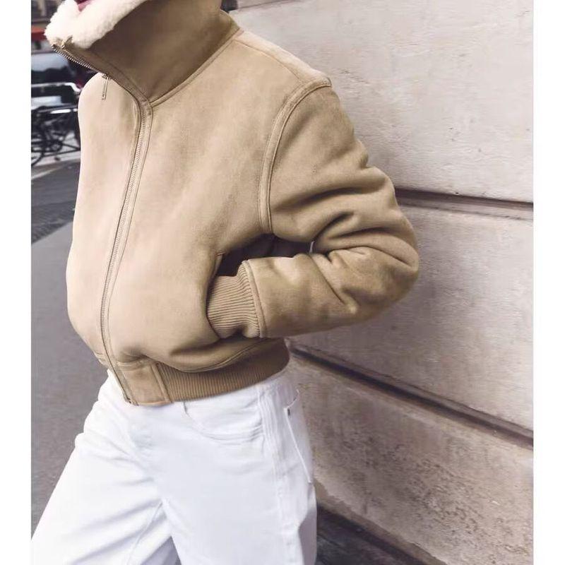 Za Export New Arrival Women's Clothing ZR Fashion Style Fashion All-Match Thread Hem Double-Sided Jacket Outwear 6318268