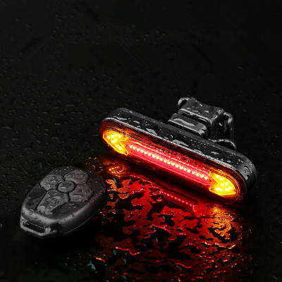 USB Charging Bicycle Taillight LED Wireless Remote Turn Signal Mountain Bike Safety Warning Light