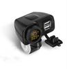 Universal Motorcycle 12v Dual USB 2.1A+2.1A Charger With Digital Voltmeter LED D