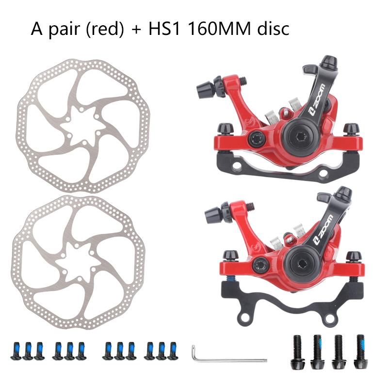 ZOOM DB680 Bicycle Brakes Mtb Mechanical Disc Brake Set For Mountain Bike Electric Scooter Caliper With Rotor 160mm Cycling