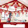 Wedding Double Happiness Wave Flag & Garland Set