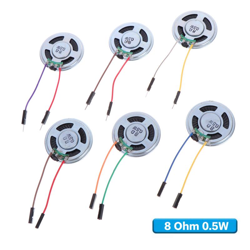 1/5Pcs 8 Ohm 8R 0.5W Speaker Electronic Dog Toy Horn Speaker Diameter 40Mm Loudspeaker With Dupont Wire Male Female Plug