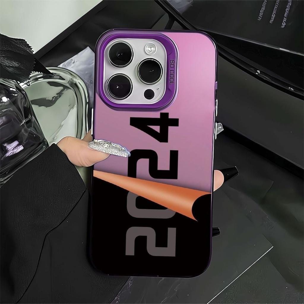 2024 colored silver case is suitable for Apple 15promax mobile phone case iphone13pro anti-drop 1214/11 anti-fingerprint.