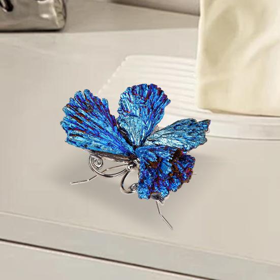 

Украшение в виде бабочки, изысканное мастерство, сверкающая поддельная хрустальная фигурка бабочки для украшения дома, вечеринки золотистый