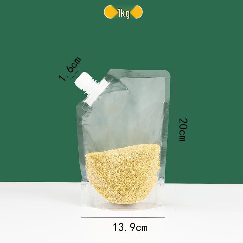 Large Transparent Moisture-Proof Self-Standing Spout Bag for Grain Storage