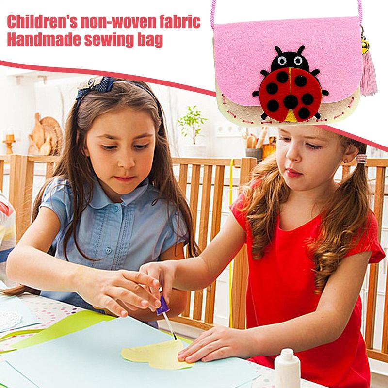 Bag Sewing Kit For Kids Girls Creative Handicrafts Bag Three-Dimensional Girl Creative Handicrafts Featuring Cartoon Designs