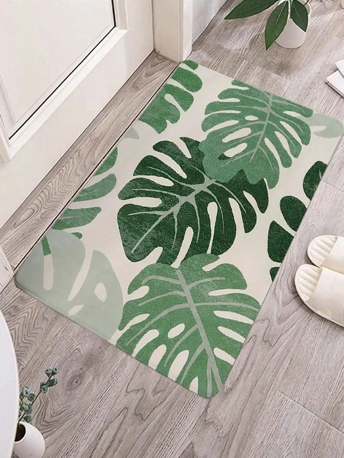 

Upgraded Leaves Welcome Door Mat Thickened Durable Carpet Rug for Living Room Bedroom Kitchen Bathroom Home Decor 40X60CM (1.3X2FT