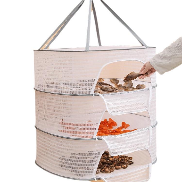 Foldable Multifunctional Air-Drying Net & Basket - Insect-Proof and Windproof for Clothes and Fish Fillets