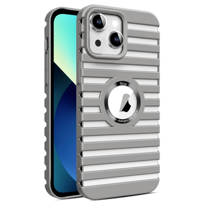 

For iPhone 13 PC Phone Case Compatible with Magsafe Heat Dissipation Hollow Back Cover Grey