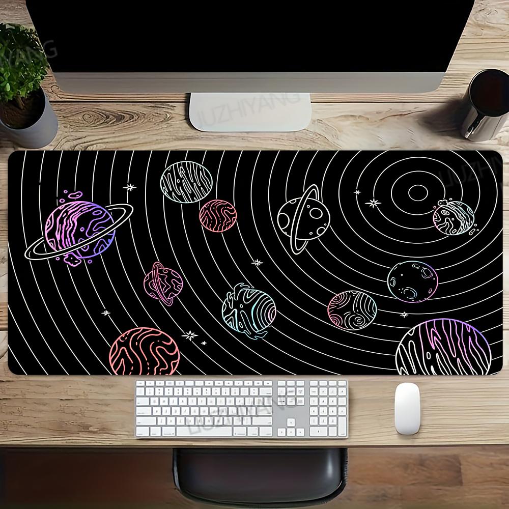 Solar System Planets Mouse Pad XXL Large Gaming Mousepad Esports Gamer Long Desk Mat Office Keyboard Rubber Anti-slip MousePad