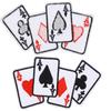 5pcs Card Suit Pattern Poker Ace Clothes Patch Fabric Sticker Sew On Applique Embroidered Applique Sewing Repair Patches