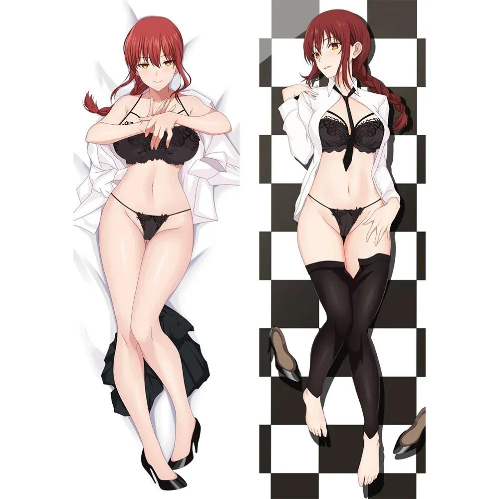 Chainsaw Man Dakimakura Anime Makima Cosplay Body Pillow Case Double-sided Print Hugging Cushion Cover Life-size Body Pillowcase