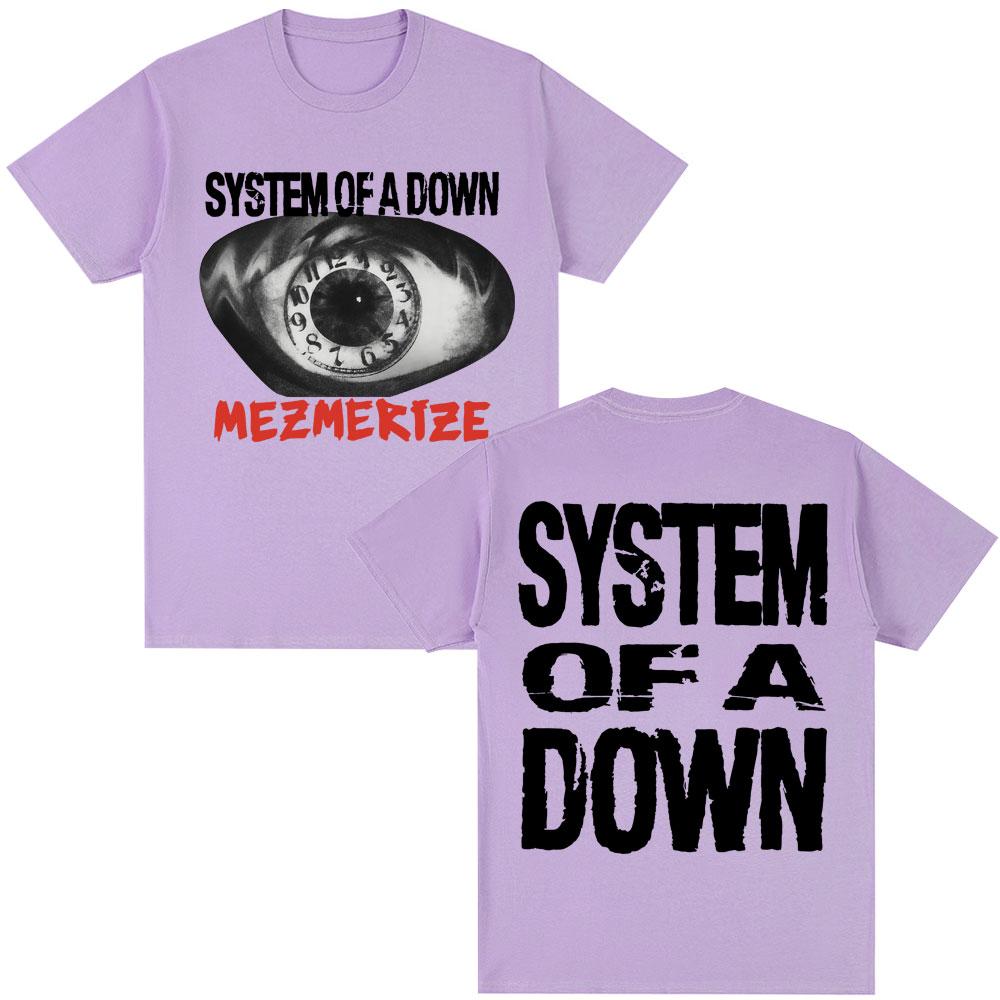Rock Band System of A Down Mezmerize Musikalbum T-Shirt Herren Damen Hip Hop Gothic Vintage T-Shirts Übergroße Baumwoll-Freizeit-Tees