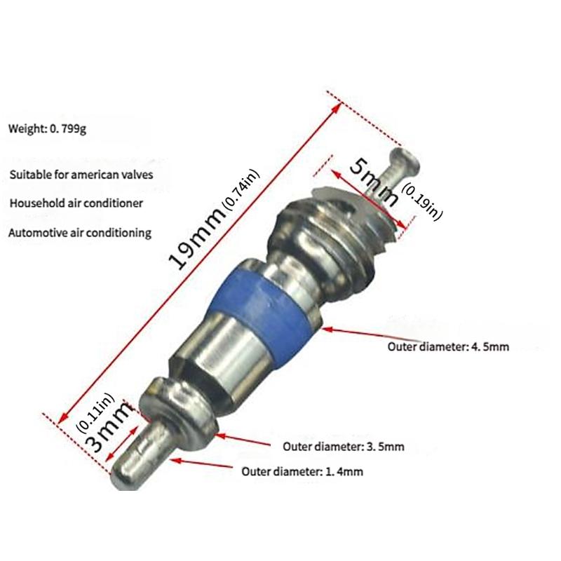 HVAC Valves Core for R410A R22 Air Conditioning and Refrigeration System Replacement AC Valves with Seal