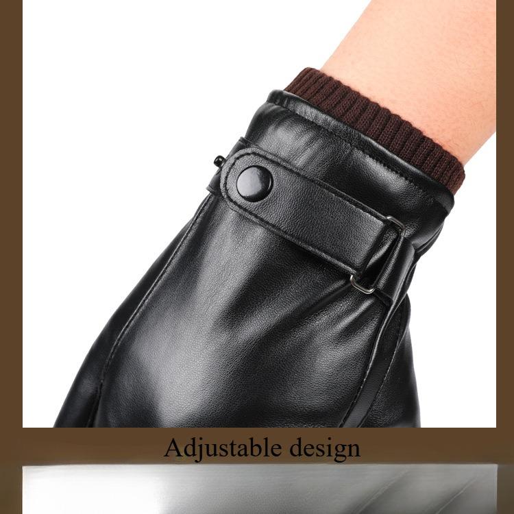 Zimní Vodotěsné Motocyklové Celoprsté Rukavice z PU Kůže Zesílené Rukavice s Dotykovým Displejem