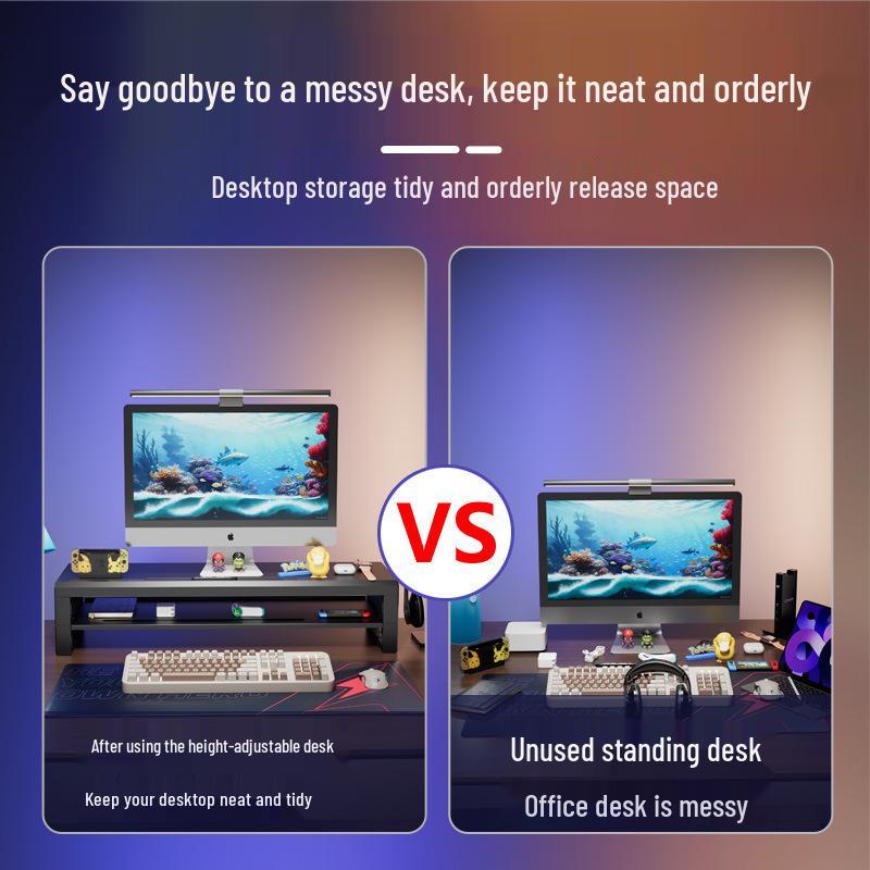 Gecko Double-Layer USB-C Monitor Riser with Expansion & Charging