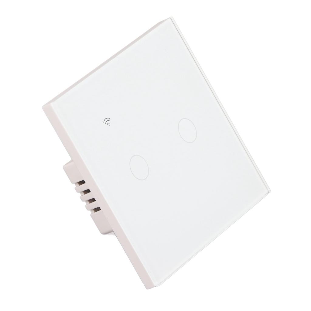 Smart Switch Multiple Users Voice Remote Control 2 Gang Wifi Single Control Switch White AC110‑240V