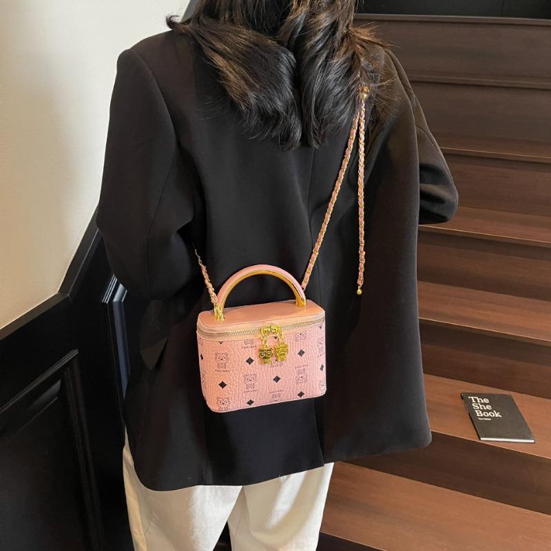 

Модная популярная портативная сумка-бокс женская из мягкой кожи ретро с принтом сумка на плечо универсальная дорожная сумка-мессенджер на цепочке