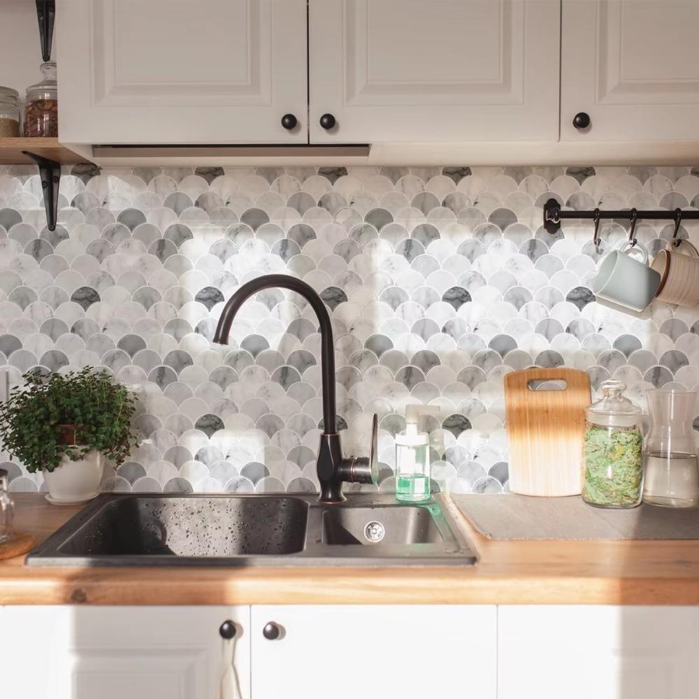 Self Adhesive Imitation Wall Tiles PVC Kitchen Backsplash New Wall Stickers  For Home Decor