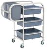 VidaXL Kitchen Trolley with Plastic Containers 82x43.5x93 Cm