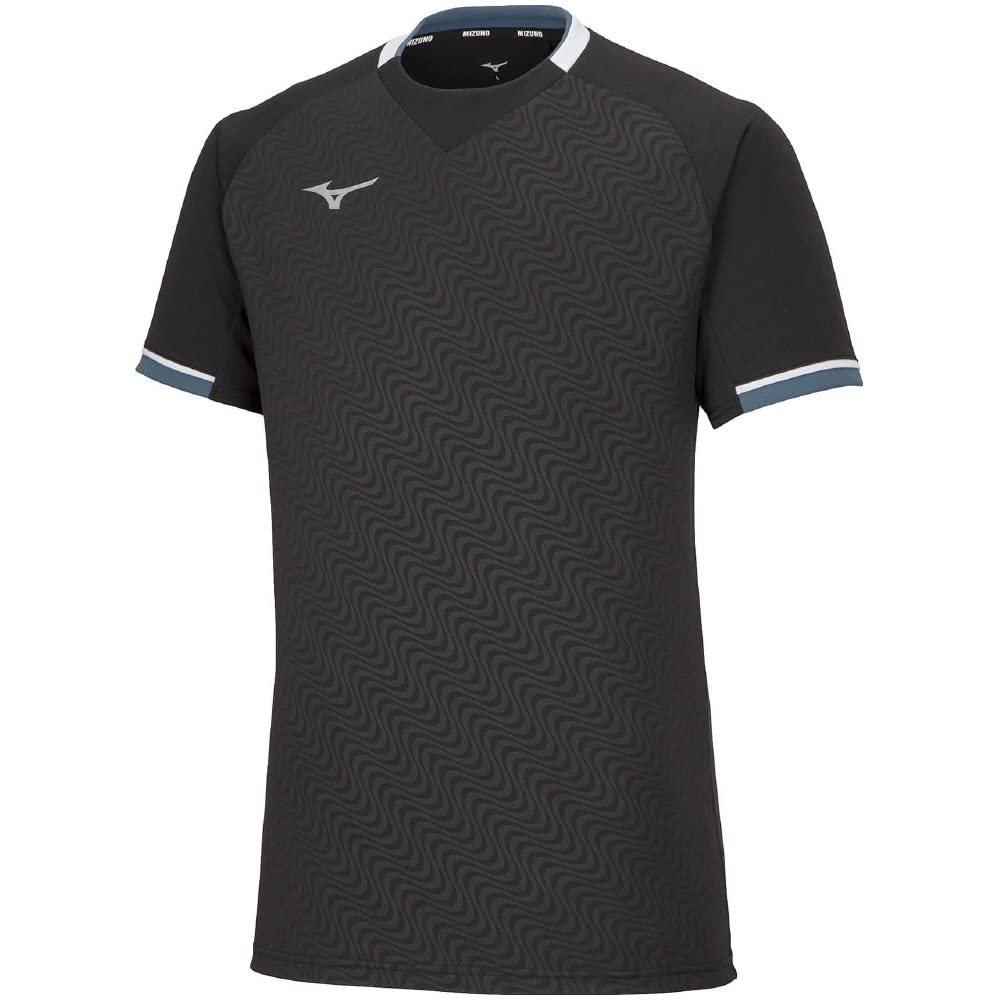Tennis Wear Solar Cut Game Shirt Short Sleeve Easy to Move 62JAA031 Black S [Mizuno]