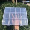 12-Compartment Plastic Storage Box Large Capacity Jewelry Case Display Box Transparent Organizer Box Home Storage Cases