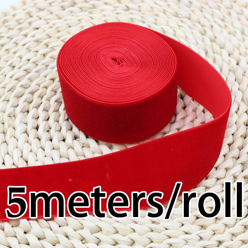 (5 Meter/Rolle) 40mm Samtband Großhandel Geschenkverpackung Dekoration Weihnachtsklipspitzenband Handgefertigte Feiertagsparty-Dekoration