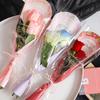 10Pcs Transparent Rose Packaging Bags Flower Bouquet Plastic Bag Bouquet Wrapping Paper Valentine'S Day Wedding Decor