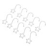 120pcs Star Shaped Christmas Tree Hooks Stainless Steel Decoration Hangers for Easter Halloween Party