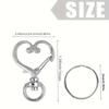 20pcs Set Heart Shaped Lobster Clasp Keyring Multi-Purpose Lanyard Accessories  for DIY Crafts