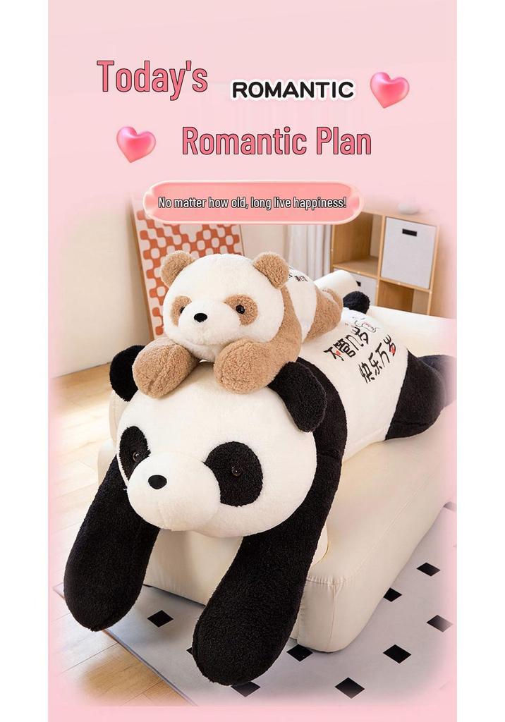 Large Panda Hug Pillow: Plush Leg-Clamping Sleeping Toy for Girls - Perfect Birthday Gift