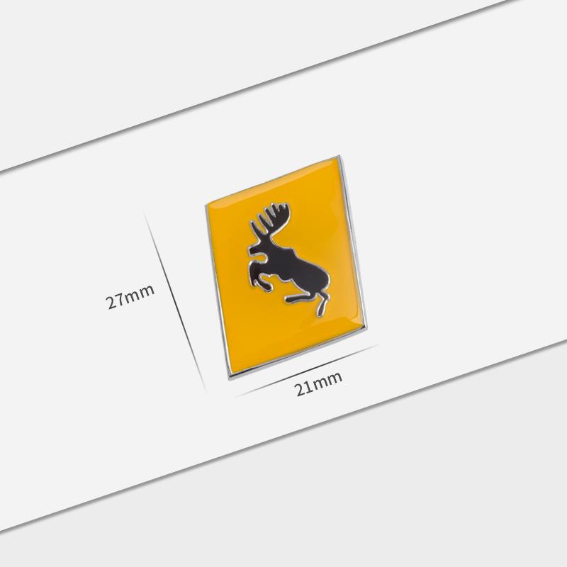 Hüpfender Elch Schwedische Flagge Elchkörper Emblem Styling 3D Metallaufkleber Kofferraumaufkleber