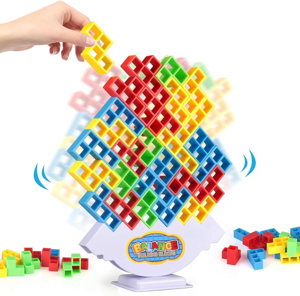 Tetris Balance Toy Tower Game, Tetra Tower Balancing Stacking Board Games, Building Blocks, Puzzle Toy, Family Games, Birthday for Children and Adults