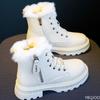 Fashion Plush Short Boots For Autumn Winter Versatile Comfortable Soft Sole Large Size Simple Comfortable Warm Women'S Shoes