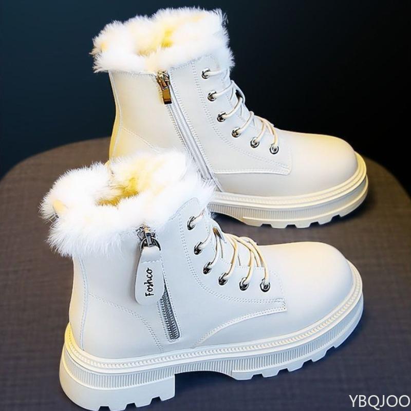 Fashion Plush Short Boots For Autumn Winter Versatile Comfortable Soft Sole Large Size Simple Comfortable Warm Women'S Shoes