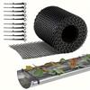 Easy Install 315" Gutter Guard Mesh Roll with Hooks, Plastic Leaffilter Bird Blocker Net for Roof Gutters Downspouts