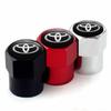 4Pcs Toyota Logo Aluminum Tire Stem Valve Caps Car Tire Wheel Stem Air Valve Caps for sticker Car Motorcycle Bike
