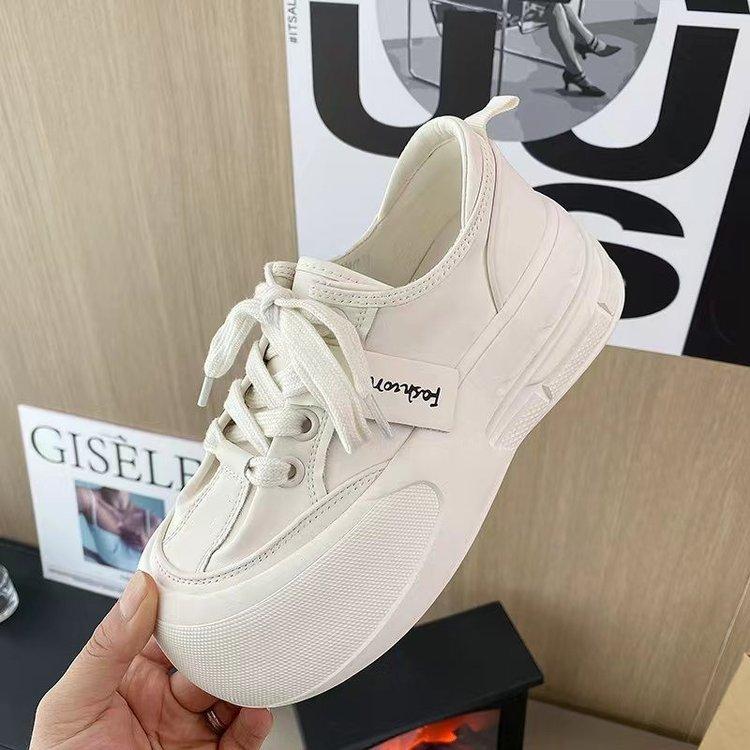 

[Armano] Ugly cute big-headed bread shoes for women s spring 2025 new thick-soled heightened round-headed casual board shoes 40 бежевий