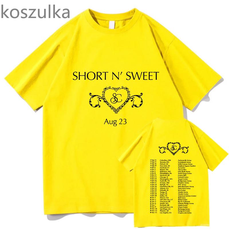 Sabrina Carpenter Graphic Tee Shir Vintage Gothic Fashion Short N' Sweet T-shirt Man 100% Cotton Oversized T Shirts Streetwear