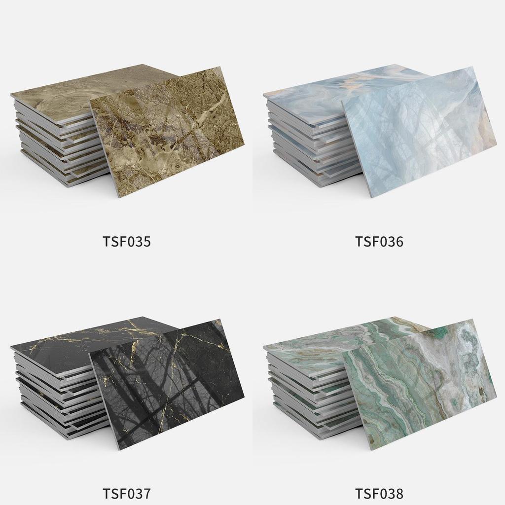 Marble-Style Waterproof Foam Wall Tile Stickers for Bathroom and Kitchen