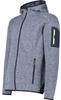 Куртка CMP Man Jacket Knitted Fix Hood (3H60847N) Unterjacke Kapuzen Fleecejacke B blue-lime 3H60847N