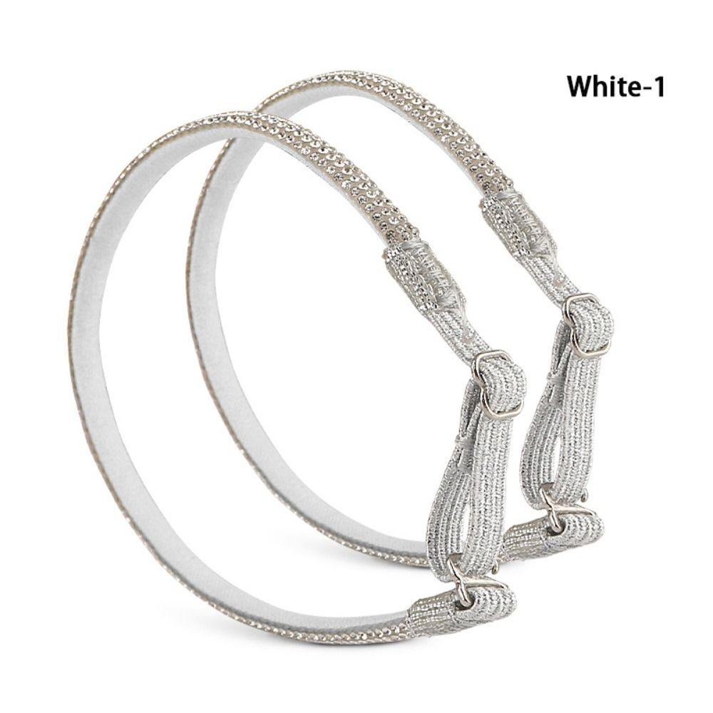 2Pairs Bundle High Heels Women Shoeslaces Ankle Holding Shoes Decorations Lazy Shoelaces Adjustable Elastic Shoe Belt Women