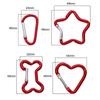 1pc Mountaineering Buckle Love Star Buckle D-Shaped Buckle Color Backpack Buckle Aluminum Keychain DIY Accessories