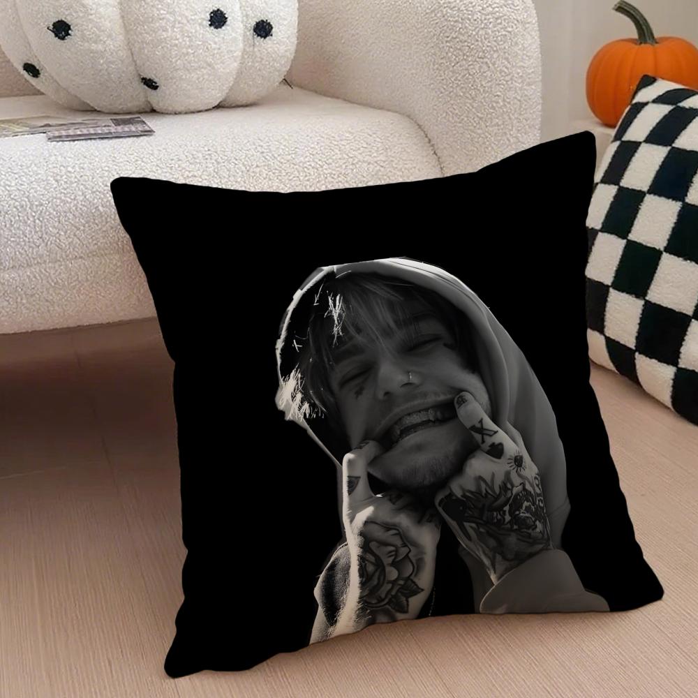 Emotional Rap Singer LLil PPeep Cushion Cover Throw Pillow Cover Hidden Button Durable Polyester Chair Cushion