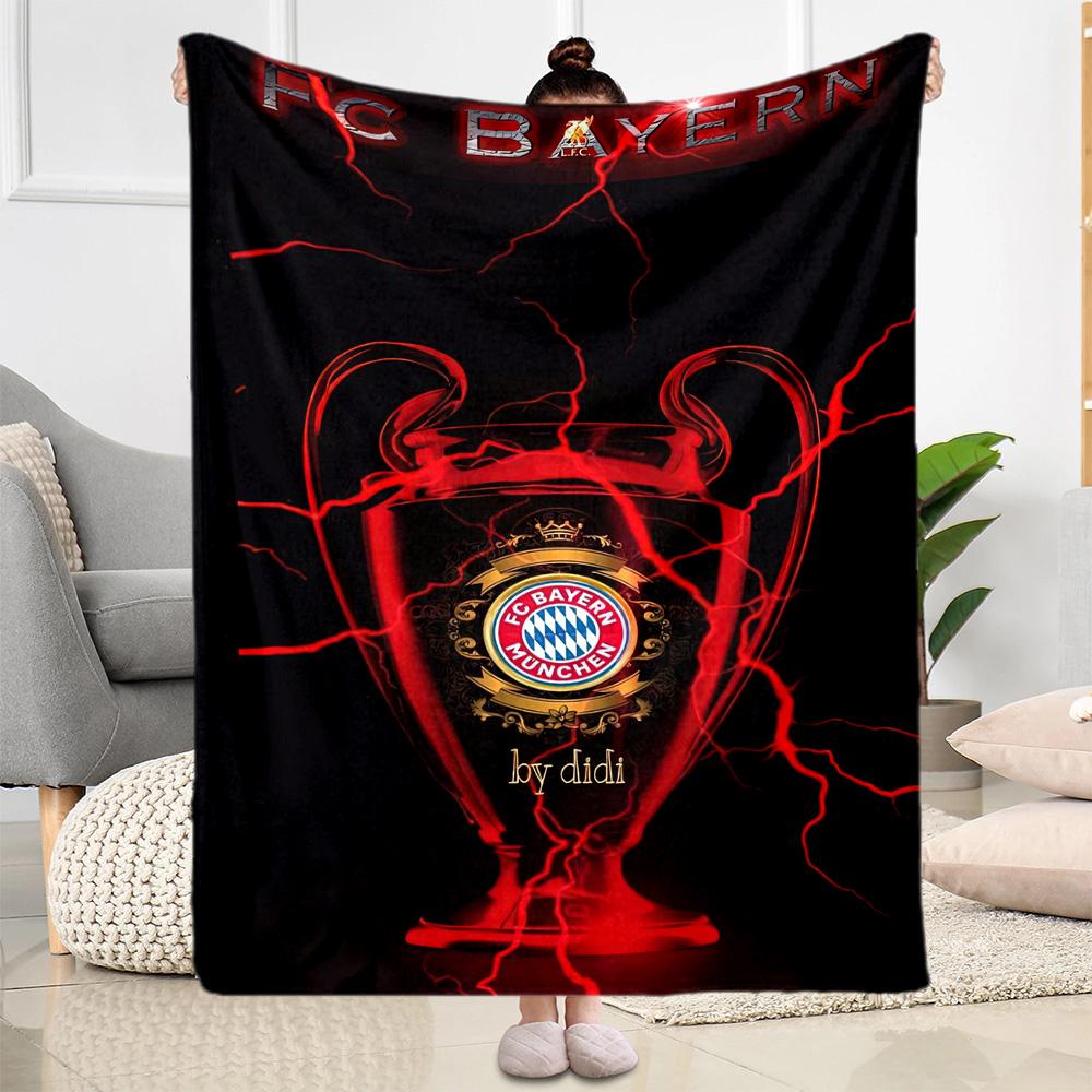 Bayern Munich Blanket Warmthful Decor Suitable for Office Bedding Sofa All-Season Use Playful Design Birthday Christmas Gift Blanket