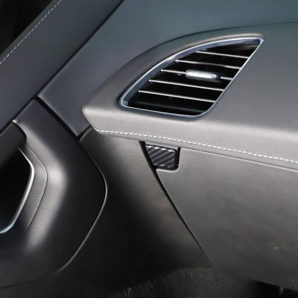 Korlot Carbon fiber osłona przełącznika klamki schowka na rękawiczki do Chevrolet Corvette C7 2014-2019