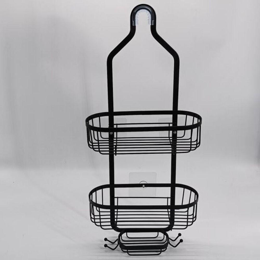 Anti-Swing Hanging Shower Basket Rustproof Soap Holder Durable Over Shower Head Organizer  Bathroom