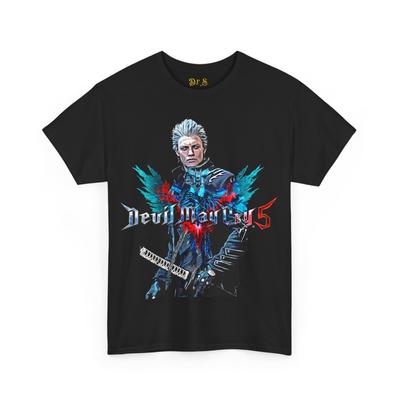 Unisex Shirt Cotton Oversize Large Size Devil May Cry Vergil Graphic Unisex Heavy Cotton Tee Shirt Gaming Clothing Gift