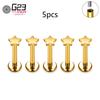5Pcs/lot Lover Gift ASTM F136 Titanium 16G Cartilage Tragus Earrings Ear Lip Helix Studs Tongue Nail Body Piercing Jewelry